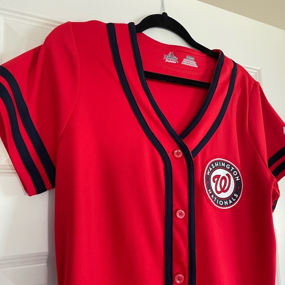 Majestic Washington Nationals Jersey, Red, XL - Picture 4 of 7